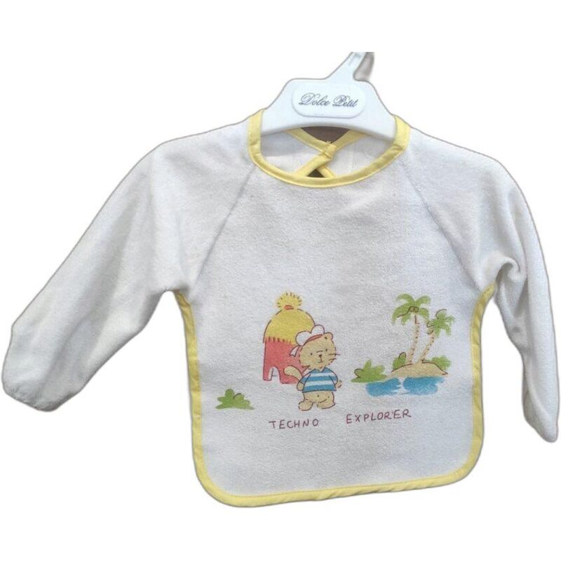 Babero  con mangas madu. PUERICULTURA Y COMPLEMENTOS PARA BEBES - COMIDA BABEROS . Color Amarillo. 