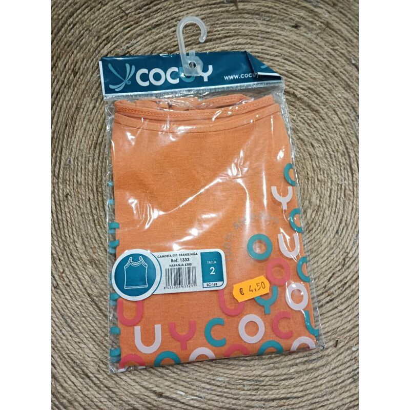 CAMISETA COLORES TIRANTE 1333 OVEJITA. ROPA PARA BEBES ,PREMAMA Y COLEGIAL - DE 0 5 AÑOS INTERIOR Camisetas Niña . Color Naranja