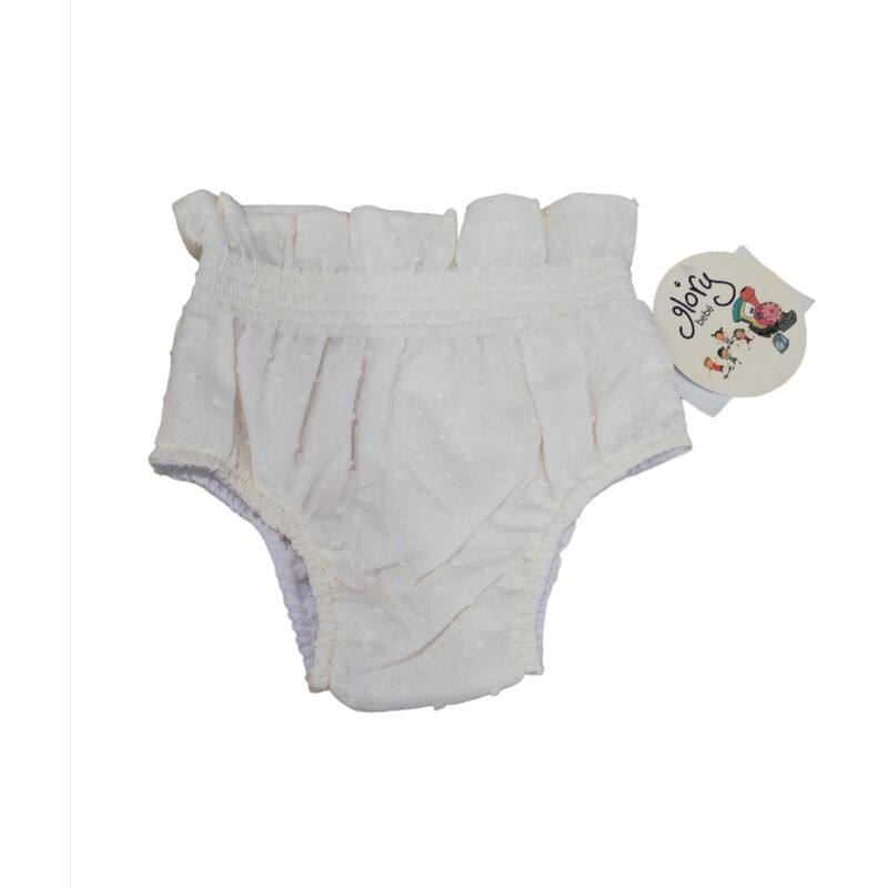 22247 Braga plumeti crudo GLory. ROPA PARA BEBES ,PREMAMA Y COLEGIAL - DE 0 5 AÑOS INTERIOR Bragas . TALLAS 6 meses. 