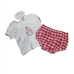 22261 Conjunto de bebe Glory. ROPA PARA BEBES ,PREMAMA Y COLEGIAL - DE 0 5 AÑOS INFANTIL VERANO . TALLAS 0 Meses . 