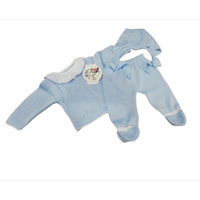 22438 Conjunto de bebe Glory. ROPA PARA BEBES ,PREMAMA Y COLEGIAL - DE 0 5 AÑOS INFANTIL VERANO Conjuntos Punto . Color Azul.