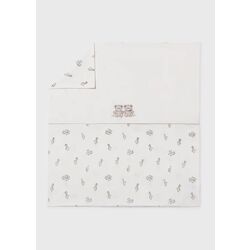 9047 Arroyo motivo mayoral. COCHECITOS-CARRICOCHES PARA BEBE SACOS Y TEXTILES MUSELINAS GASAS CHALES MANTAS . Color ARENA. 