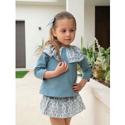 SEL 024 SELENA CJTO SUDADERA FALDA BEBE DANIESTY. ROPA PARA BEBES ,PREMAMA Y COLEGIAL - DE 0 5 AÑOS INVIERNO NIÑA . TALLAS 12 18