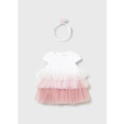 1601 Vestido volantes con diadema mayoral. ROPA PARA BEBES ,PREMAMA Y COLEGIAL - DE 0 5 AÑOS INFANTIL VERANO RECIEN NACIDO