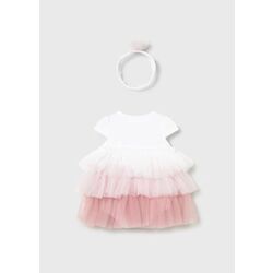 1601 Vestido volantes con diadema mayoral. ROPA PARA BEBES ,PREMAMA Y COLEGIAL - DE 0 5 AÑOS INFANTIL VERANO RECIEN NACIDO
