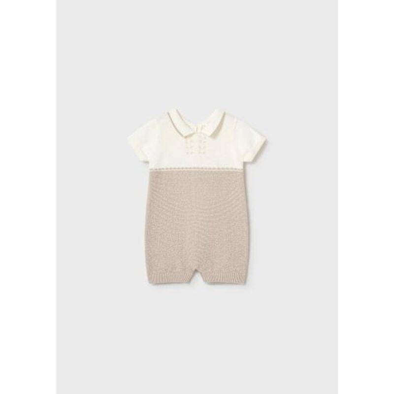 1603 Pelele tricot cuello mayoral. ROPA PARA BEBES ,PREMAMA Y COLEGIAL - DE 0 5 AÑOS INFANTIL VERANO RECIEN NACIDO MAYORAL 0-1