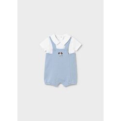 1605 Pelele peto cuello mayoral. ROPA PARA BEBES ,PREMAMA Y COLEGIAL - DE 0 5 AÑOS INFANTIL VERANO RECIEN NACIDO MAYORAL 0-1 55