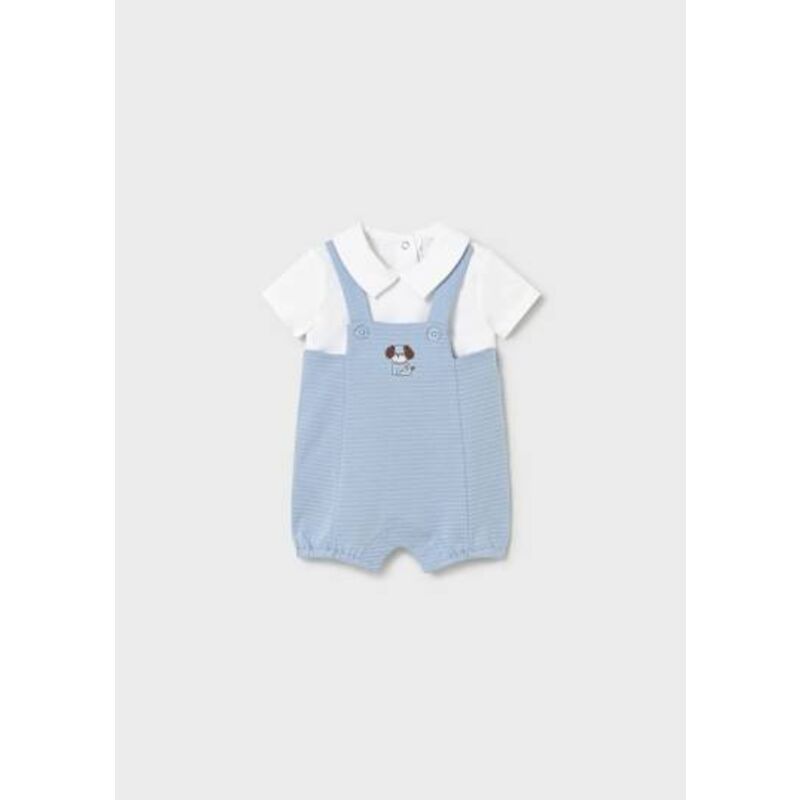 1605 Pelele peto cuello mayoral. ROPA PARA BEBES ,PREMAMA Y COLEGIAL - DE 0 5 AÑOS INFANTIL VERANO RECIEN NACIDO MAYORAL 0-1 55