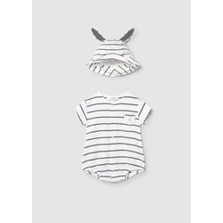 1606 Pelele y gorro mayoral. ROPA PARA BEBES ,PREMAMA Y COLEGIAL - DE 0 5 AÑOS INFANTIL VERANO RECIEN NACIDO MAYORAL 0-1 55 CM .