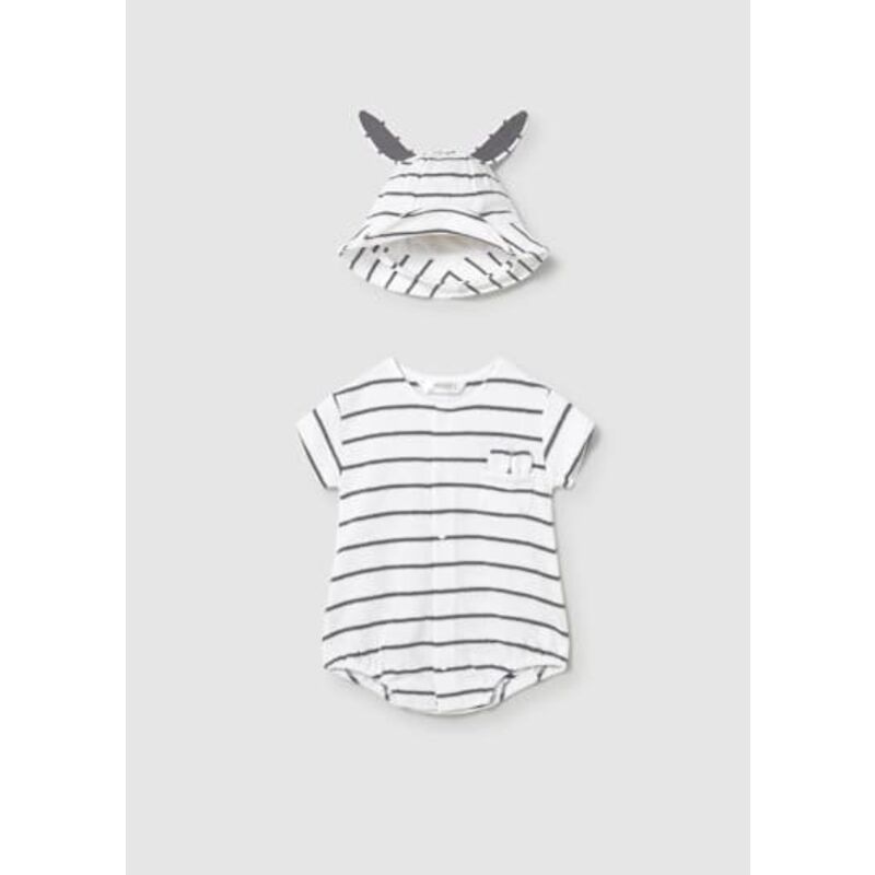 1606 Pelele y gorro mayoral. ROPA PARA BEBES ,PREMAMA Y COLEGIAL - DE 0 5 AÑOS INFANTIL VERANO RECIEN NACIDO MAYORAL 0-1 55 CM .