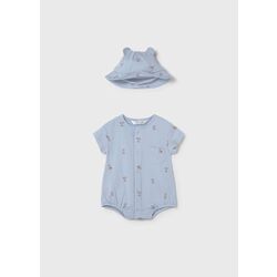 1606 Pelele y gorro mayoral. ROPA PARA BEBES ,PREMAMA Y COLEGIAL - DE 0 5 AÑOS INFANTIL VERANO RECIEN NACIDO MAYORAL 0-1 55 CM .