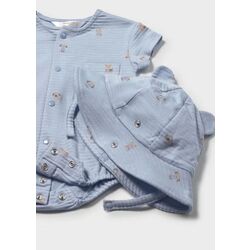 1606 Pelele y gorro mayoral. ROPA PARA BEBES ,PREMAMA Y COLEGIAL - DE 0 5 AÑOS INFANTIL VERANO RECIEN NACIDO MAYORAL 0-1 55 CM .