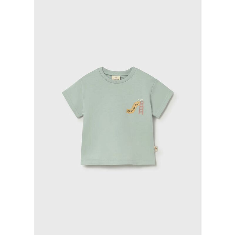 1077 Camiseta manga corta menta  mayoral. ROPA PARA BEBES ,PREMAMA Y COLEGIAL - DE 0 5 AÑOS INFANTIL VERANO RECIEN NACIDO