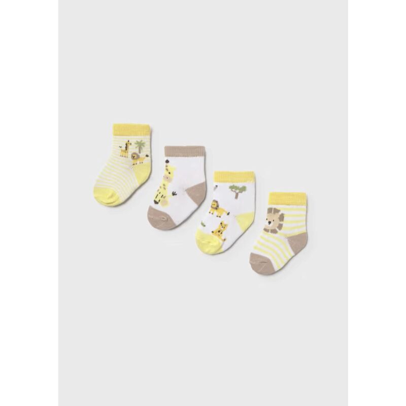 9049 Set 4 calcetines animales recién nacido Mayoral. ROPA PARA BEBES ,PREMAMA Y COLEGIAL - DE 0 5 AÑOS INFANTIL VERANO RECIEN