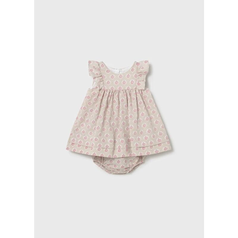 1803 Vestido rizo con cubrepañal recién nacida. ROPA PARA BEBES ,PREMAMA Y COLEGIAL - DE 0 5 AÑOS INFANTIL VERANO RECIEN NACIDO
