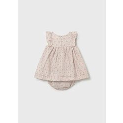 1803 Vestido rizo con cubrepañal recién nacida. ROPA PARA BEBES ,PREMAMA Y COLEGIAL - DE 0 5 AÑOS INFANTIL VERANO RECIEN NACIDO