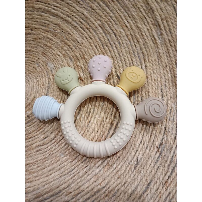 11020 MORDEDOR DE SILICONA GAMBERRITOS. PUERICULTURA Y COMPLEMENTOS PARA BEBES - PORTEO LACTANCIA JUGUETES PRIMEROS . Color 0. 