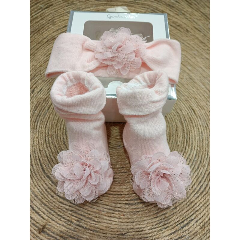 11035 Diadema con peucas con flor Gamberritos. ROPA PARA BEBES ,PREMAMA Y COLEGIAL - DE 0 5 AÑOS INTERIOR LEOTARDOS CALCETINES