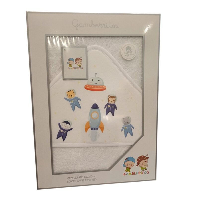 11073 CAPA DE BAÑO CON CAPUCHA CARBERRITOS. PUERICULTURA Y COMPLEMENTOS PARA BEBES - BAÑO TOALLAS CAPAS DE . Color 0. 