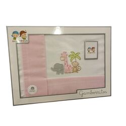 11054 Triptica sábanas tres piezas  minicuna 80X 50 gamberritos. MOBILIARIO Y DECORACION PARA BEBE - ROPA CUNA MINICUNA SABANAS