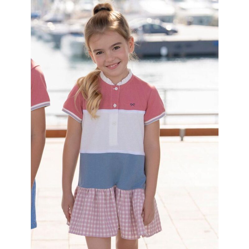 391401V VESTIDO NIÑA MIRANDA. ROPA PARA BEBES ,PREMAMA Y COLEGIAL - DE 0 5 AÑOS INFANTIL VERANO NIÑA Vestidos . Color ROSA