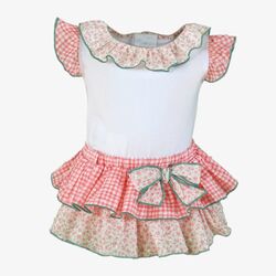 390048 CAMISETA CON BRAGUITA BEBE NIÑA MIRANDA. ROPA PARA BEBES ,PREMAMA Y COLEGIAL - DE 0 5 AÑOS INFANTIL VERANO NIÑA Conjuntos
