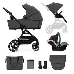 Carrito bebé 3en1 YOXI verde KINDERCKRAFT. COCHECITOS-CARRICOCHES PARA BEBE DE EN TRES PIEZAS . Color GRIS . 