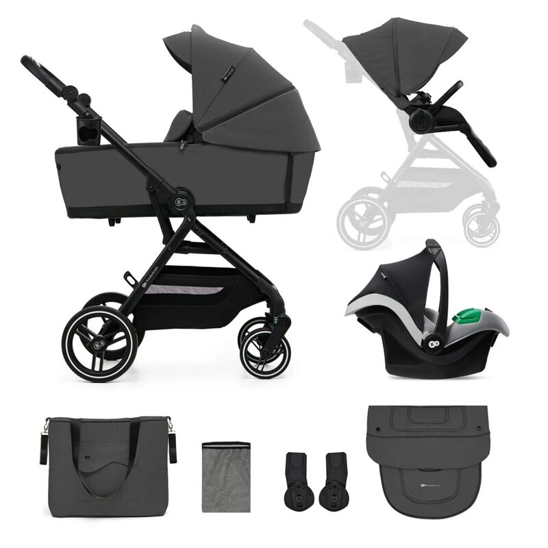 Carrito bebé 3en1 YOXI verde KINDERCKRAFT. COCHECITOS-CARRICOCHES PARA BEBE DE EN TRES PIEZAS . Color GRIS . 