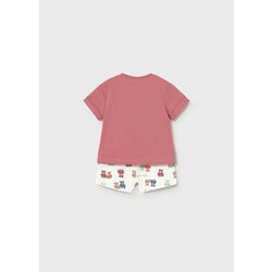 1277 Conjunto pantalón corto terracota  mayoral. ROPA PARA BEBES ,PREMAMA Y COLEGIAL - DE 0 5 AÑOS INFANTIL VERANO RECIEN NACIDO