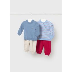 1628 Conjunto  cuatro piezas rojo mayoral. ROPA PARA BEBES ,PREMAMA Y COLEGIAL - DE 0 5 AÑOS INFANTIL VERANO RECIEN NACIDO