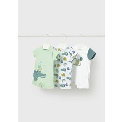 1724  Manzana Set 3 peleles cortos Mayoral. ROPA PARA BEBES ,PREMAMA Y COLEGIAL - DE 0 5 AÑOS INFANTIL VERANO Peleles NIÑA .