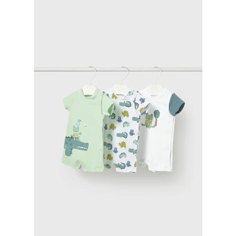 1724  Manzana Set 3 peleles cortos Mayoral. ROPA PARA BEBES ,PREMAMA Y COLEGIAL - DE 0 5 AÑOS INFANTIL VERANO Peleles NIÑA .