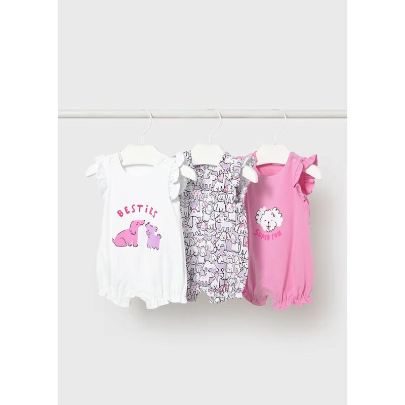 1731 Chicle Set 3 pijamas mayoral. ROPA PARA BEBES ,PREMAMA Y COLEGIAL - DE 0 5 AÑOS INFANTIL VERANO NIÑA INTERIOR Accesorios