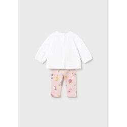 1741 Conjunto leggins 4 m/l rose  Mayoral. ROPA PARA BEBES ,PREMAMA Y COLEGIAL - DE 0 5 AÑOS INFANTIL VERANO NIÑA Conjuntos