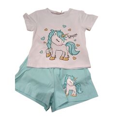 2322 Conjunto niña Gárvel. ROPA PARA BEBES ,PREMAMA Y COLEGIAL - DE 0 5 AÑOS INFANTIL VERANO NIÑA Conjuntos . Color Azul. TALLAS