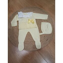 C1004 CONJUTO DE PUNTO DE TRES PIEZAS CUCADAS. ROPA PARA BEBES ,PREMAMA Y COLEGIAL - DE 0 5 AÑOS INFANTIL VERANO Conjuntos Punto