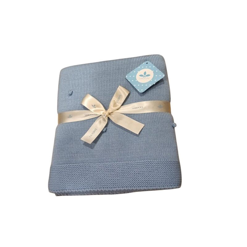 26AM 711 TOQUILLA BASICA BODOQUES AZULADO SARDON. PASEO - ACCESORIOS DE CHALES Y MANTAS . Color Azul. 