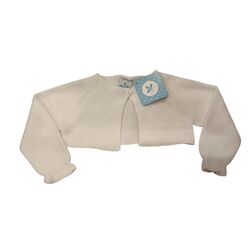 26VE 241 BOLERO PUNTO BASICO CRUDO SARDON. ROPA PARA BEBES ,PREMAMA Y COLEGIAL - DE 0 5 AÑOS INFANTIL VERANO NIÑA Chaquetas .