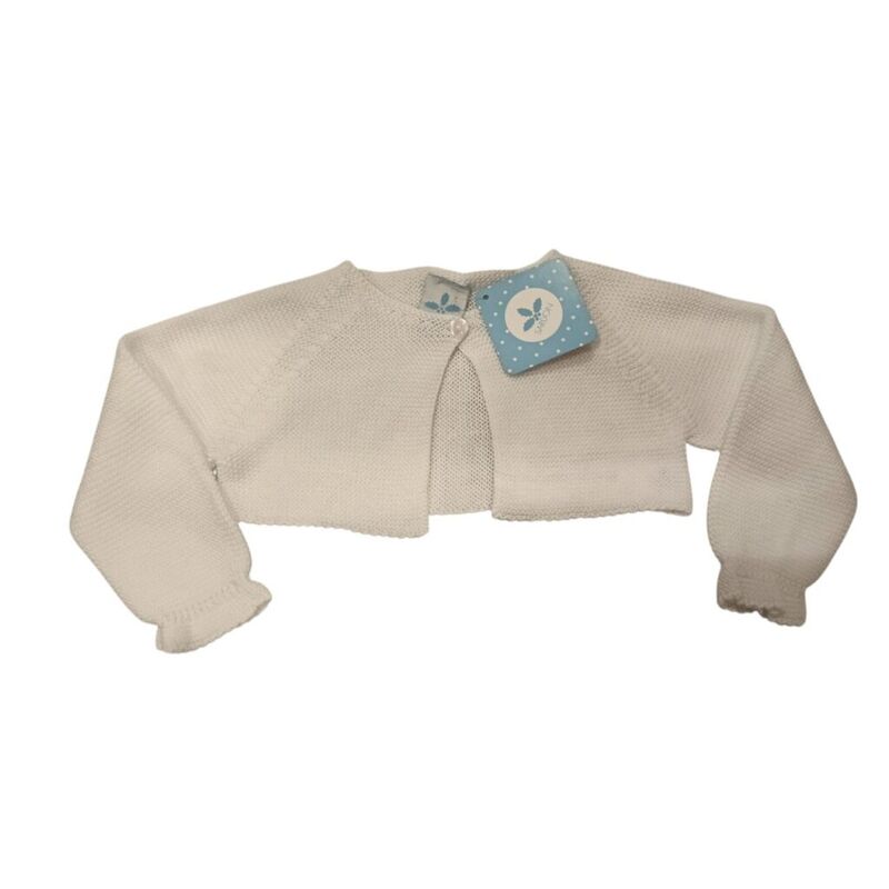 26VE 241 BOLERO PUNTO BASICO CRUDO SARDON. ROPA PARA BEBES ,PREMAMA Y COLEGIAL - DE 0 5 AÑOS INFANTIL VERANO NIÑA Chaquetas .