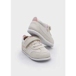 41785 Deportiva respetuosa crudo/rosa Mayoral. ZAPATOS PARA BEBE - CALZADO NIÑA Playeros Peucas Deportivas BAREFOOT NIÑO .