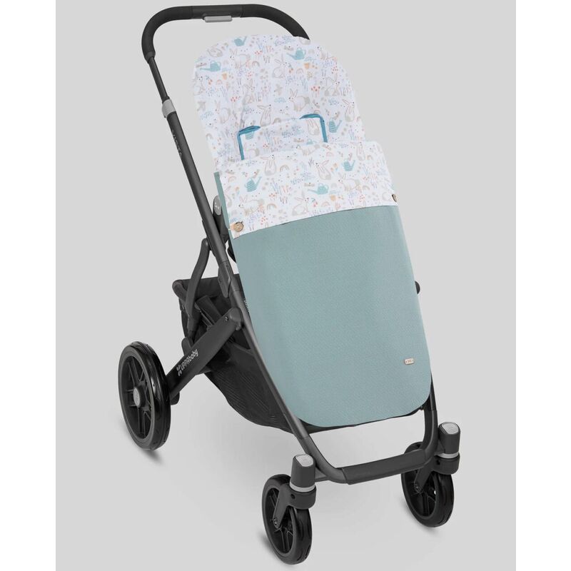 048 183349 SACO SILLA ESTRECHO "LAPIN" PAZ RODRIGUEZ. PASEO - ACCESORIOS DE SACOS SILLA VERANO Y ENTRETIEMPO . Color verde. 