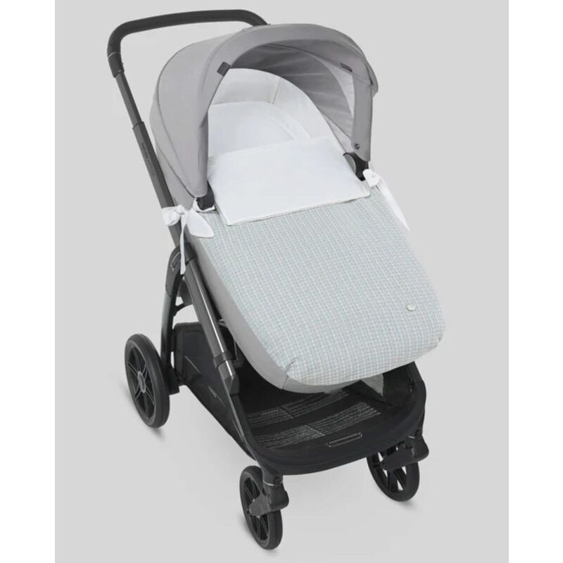 142 183371 CTO. COLCHA+BASE "ELISA" PAZ RODRIGUEZ. PASEO - ACCESORIOS DE SACOS COCHE CAPAZO . Color Verde. 