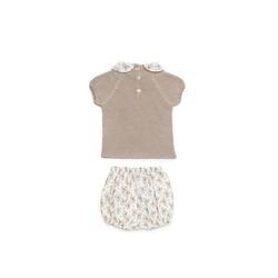 26080 CONJUNTO PANTALON TELA KOALAS BEIG JULIANA. ROPA PARA BEBES ,PREMAMA Y COLEGIAL - DE 0 5 AÑOS INFANTIL VERANO NIÑO