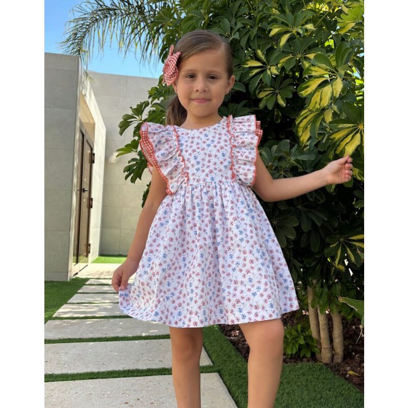 CO002 VESTIDO VUELO CORAL DANIESTY. ROPA PARA BEBES ,PREMAMA Y COLEGIAL - DE 0 5 AÑOS INFANTIL VERANO NIÑA Vestidos . TALLAS 4