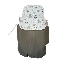 Saco coche  ajustable 740 toldo verde animales Rapacinos. PASEO - ACCESORIOS DE SACOS SOBRE Y PUNTO PARA CAPAZO COCHE . Color 0.