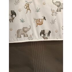 Saco coche  ajustable 740 toldo verde animales Rapacinos. PASEO - ACCESORIOS DE SACOS SOBRE Y PUNTO PARA CAPAZO COCHE . Color 0.