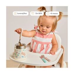 89752 Cubiertos infantiles steel cutlery set dreamland miniland. PUERICULTURA Y COMPLEMENTOS PARA BEBES - COMIDA VAJILLAS