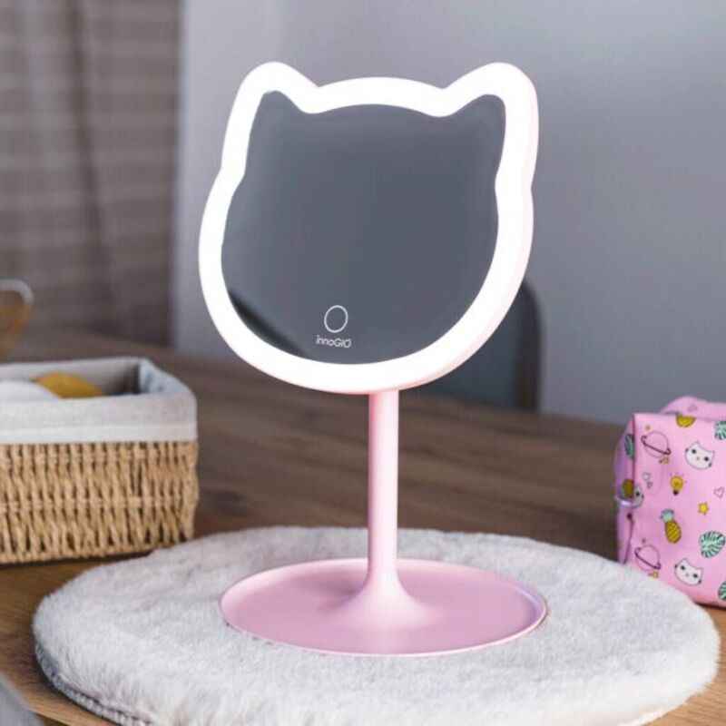 GIO- 758   InnoGIO Espejo Led Pink cat led  Heart. MOBILIARIO Y DECORACION PARA BEBE - . Color 0. 