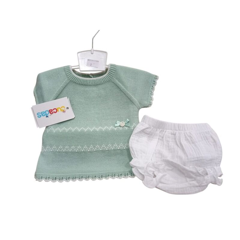 C1108 CONJUNTO PUNTO Y BRAGUITA BAMBULA CUCADAS. ROPA PARA BEBES ,PREMAMA Y COLEGIAL - DE 0 5 AÑOS INFANTIL VERANO Conjuntos