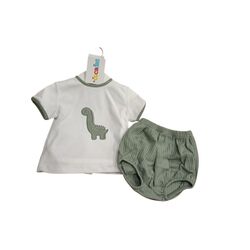 T1502 CONJUNTO DINOSAURIOS DOS PIEZAS CUCADAS. ROPA PARA BEBES ,PREMAMA Y COLEGIAL - DE 0 5 AÑOS INFANTIL VERANO NIÑO Conjuntos
